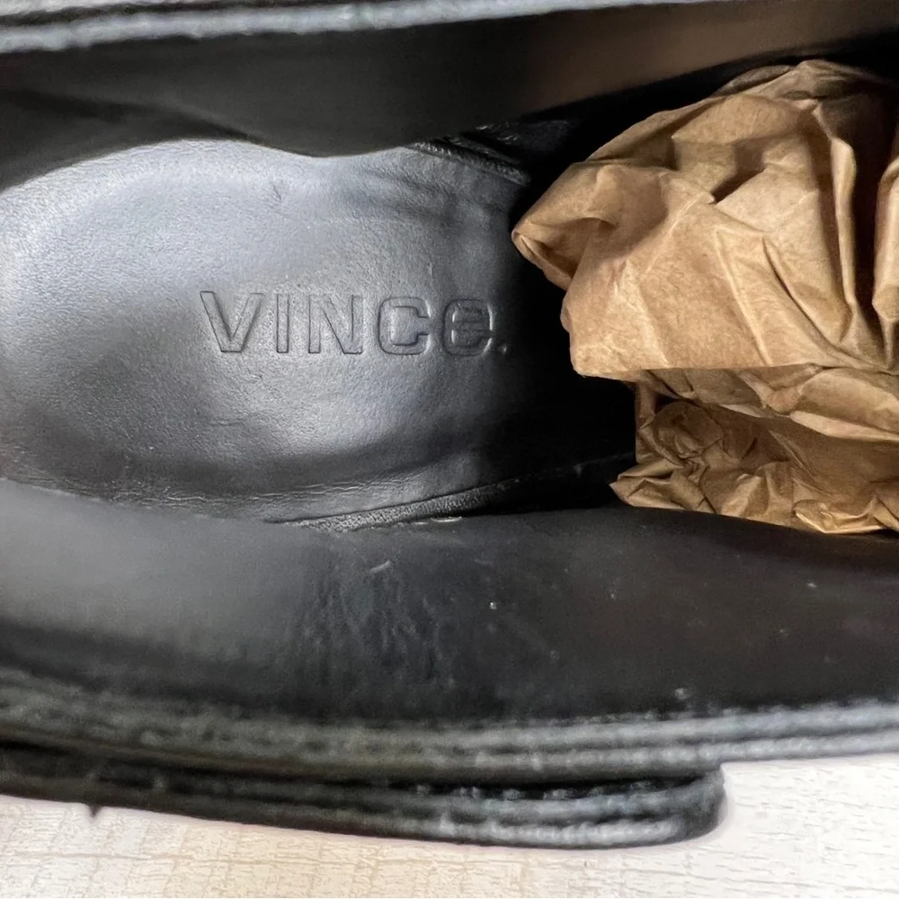 Vince Ingrid Black Leather Slingback Ankle Bootie